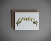 Wedding stationery Thank you card. 100 note cards . modern  notecard. custom color . banner . personalized wedding stationery .