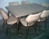 VIRTUE BROTHERS Of Califorina Mid-Century Dining Table With Six Chairs - RARE Vintage / Retro 1950s Decor