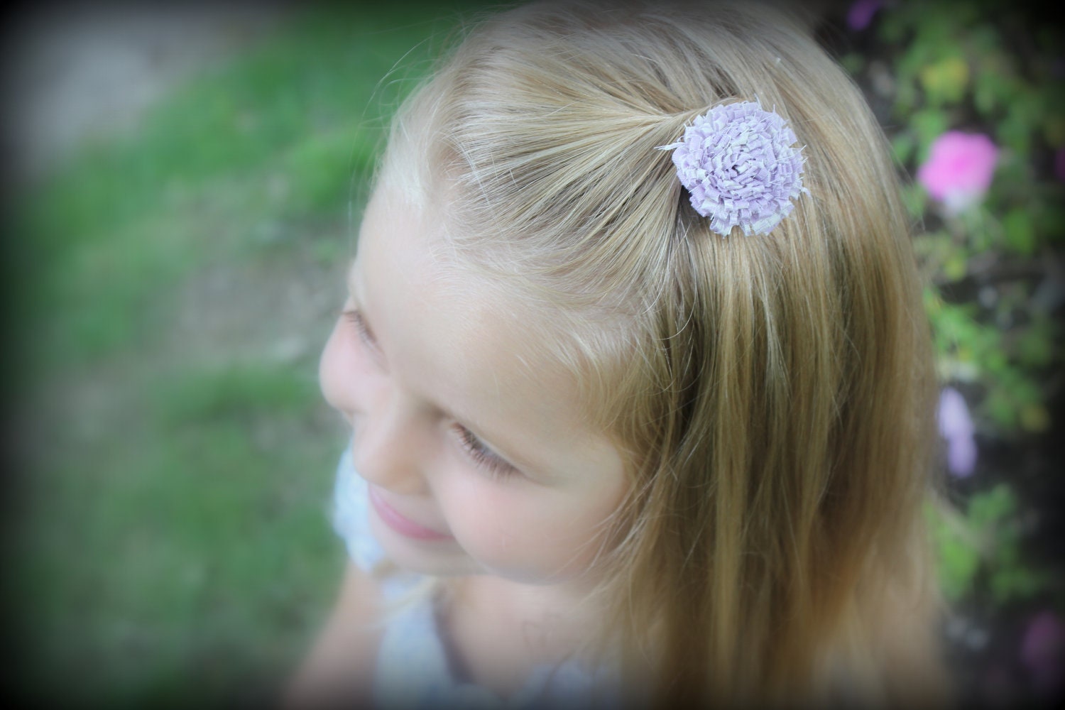 Baby Girl Hair Clip, Girl Hair Clip, Shades of Purple Pom Pom Barrettes