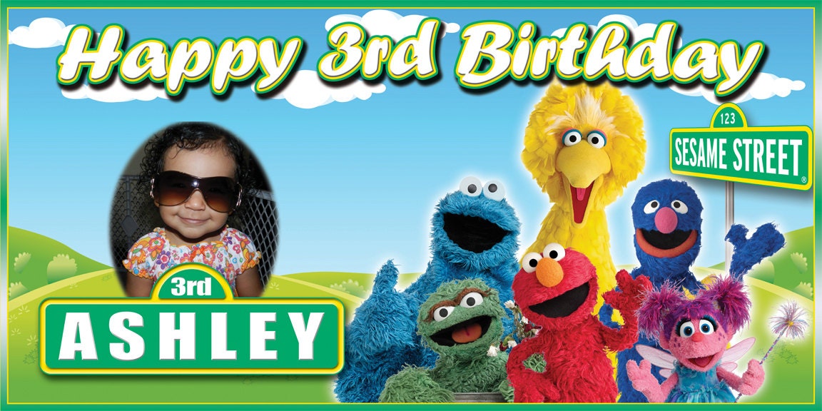 Sesame Street - Personalized Custom Birthday Banner