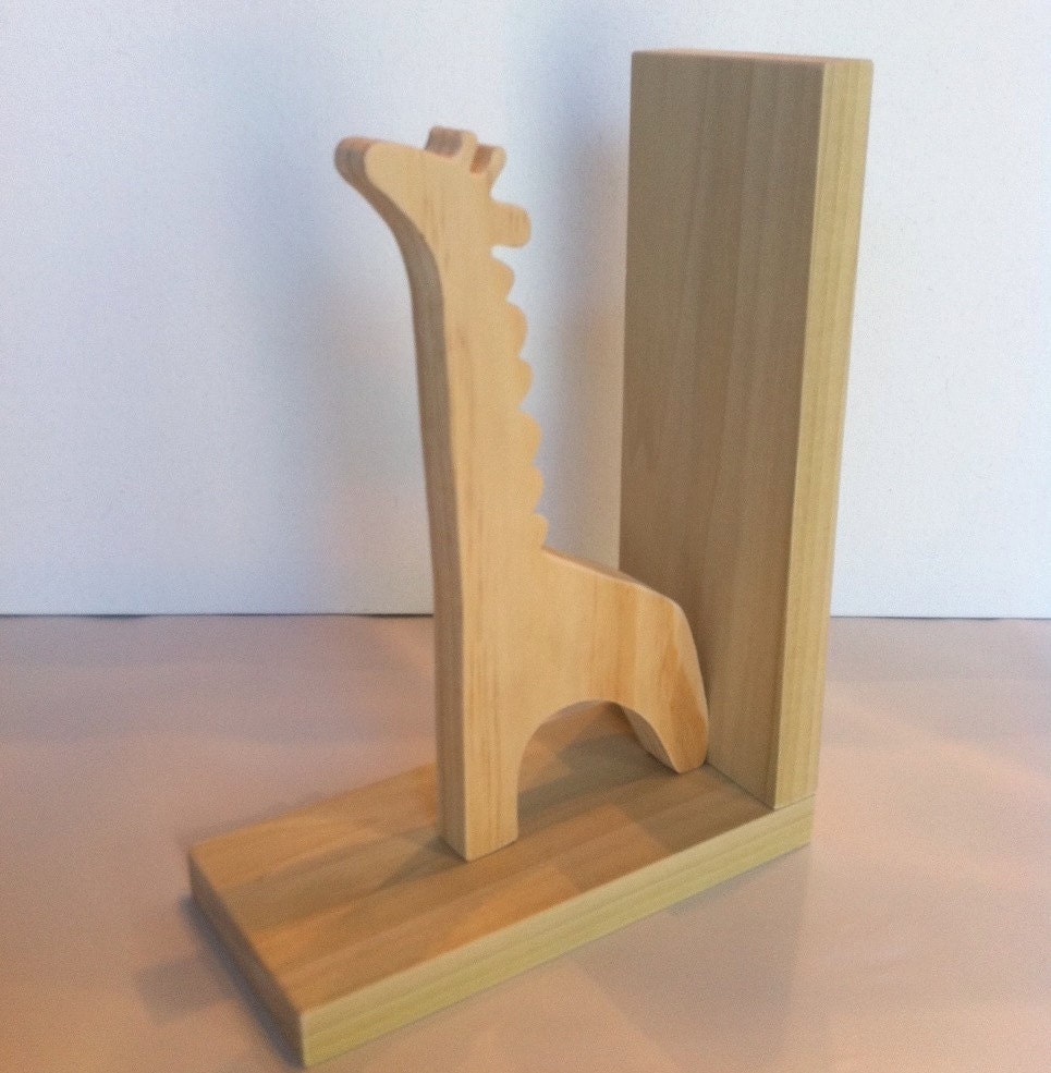 Wooden Giraffe DIY Bookend - Price is for one bookend - Paint it yourself