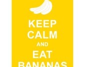 Keep Calm and Eat Bananas : Kitchen Art Wedding Birthday Anniversary Gift Children Decor Kids Room Home Decor - BUY 2 Get 1 Free