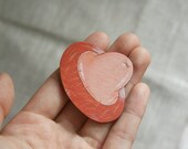 Red Fox Nipple Brooch - OOAK - Hand painted on Wood