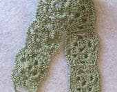 Crocheted Moss Green Granny Square Bracelet
