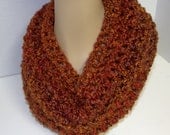 Autumn Brilliance Variegated Crochet Cowl, Neck Warmer, Soft, Cozy