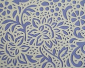 SALE - Medium: A5 sized - Purple paper cut art