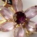Vintage Juliana Amethyst Purple Rhinestone Flower Brooch Pin Delizza and Elster D&E High Fashion Jewelry February Birthstone Colors