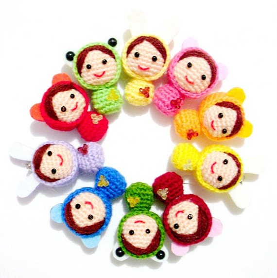 Wholesale 50 pcs crochet cute  dolls ( finished doll )