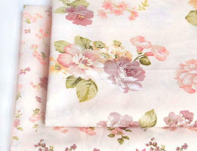 Pure Cotton Fabric 2 Colors Small Flower DIY Handmade 19.68''  x 19.68'' Size 2 PCS