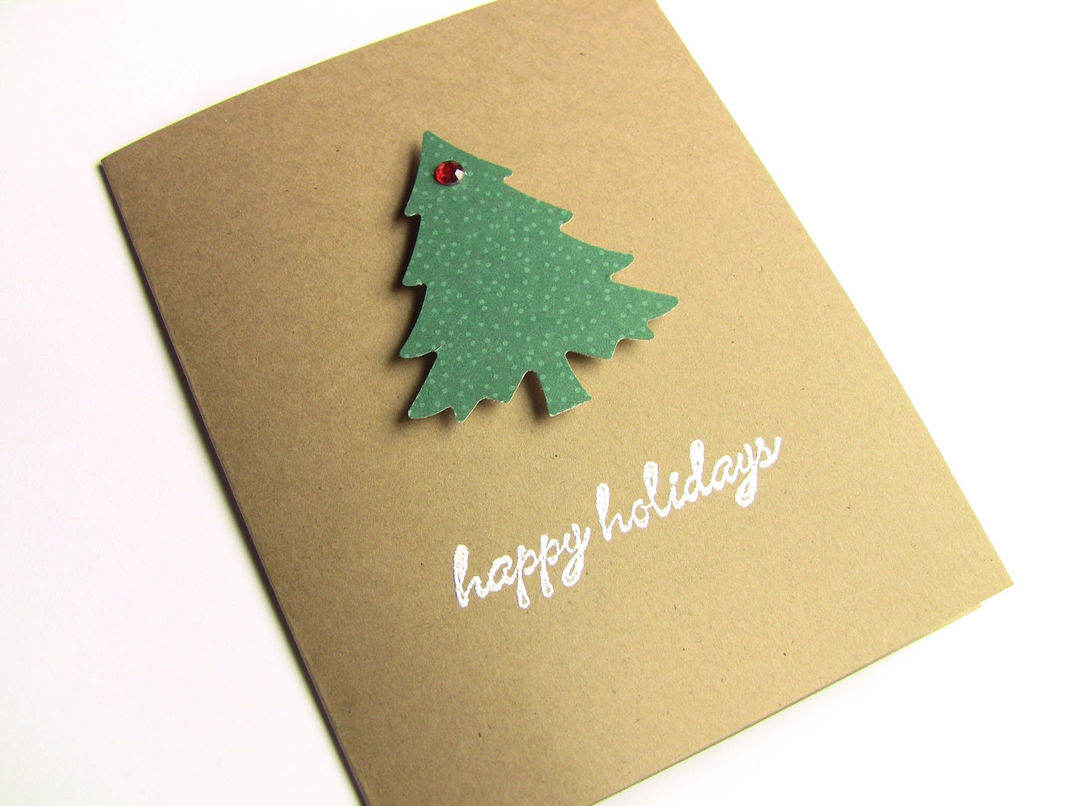 8 Christmas Tree Holiday Cards, Christmas Cards, Holiday Card Set, Christmas Card Set