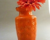3 Scheurich  "Prisma" Vases West Germany 60s 70s Retro Mid century Fat Lava  Orange