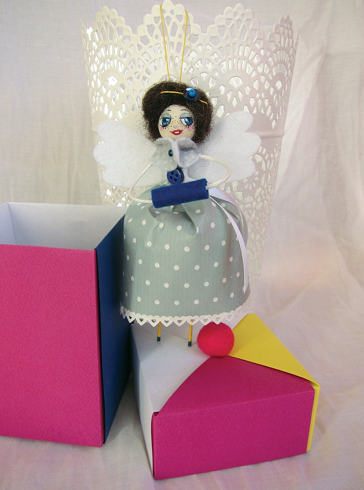 MADE TO ORDER - Miniature angel art doll