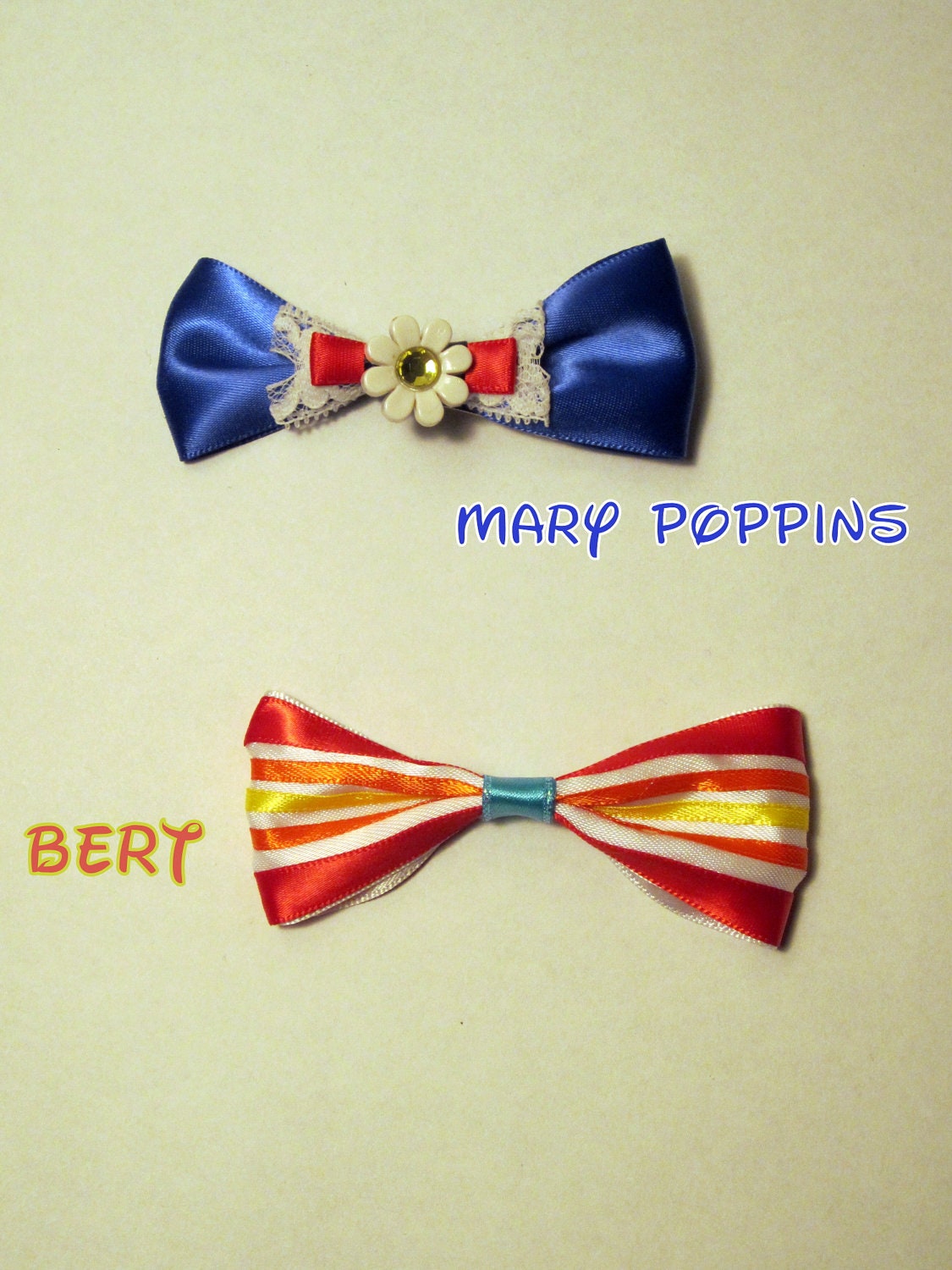 Mary Poppins and Bert Mini Bows Disney Inspired