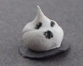 Halloween Meringue Ghost 1/12 Scale Dollhouse Miniature Food - Individual Loose Cookies - TottieWeeMiniatures