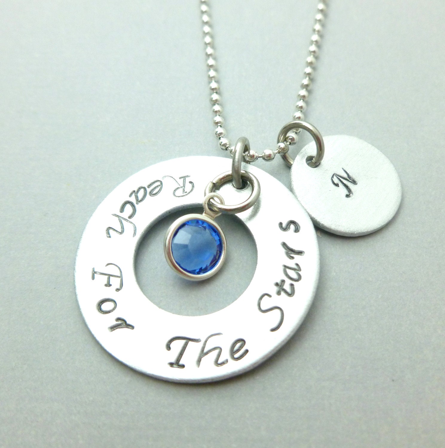 Reach for the Stars, Hand Stamped Necklace - Jewelry, personalized, customized