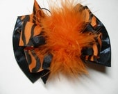 Orange GO Tiger Princess Boutique Hair Bow Toddler Girl Team Spirit Wear