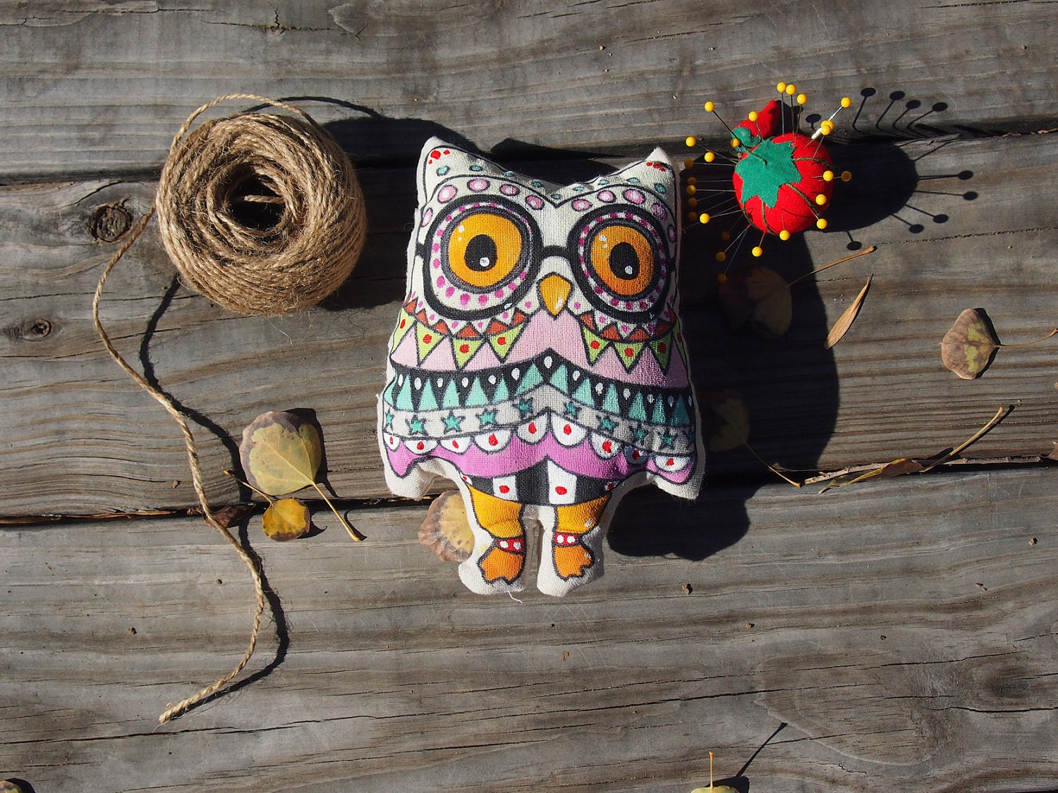 Little owlie softie soft sculpture OOAK