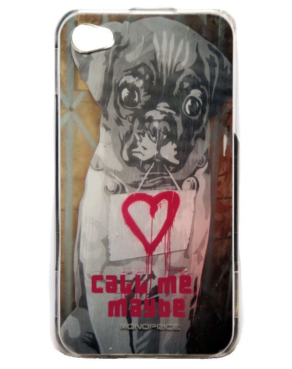 Call Me Maybe Pug iPhone 4 or 4s case