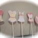 Bachelorette party cupcake toppers corset lingerie heart lips and high heel MIX and MATCH set of 12 SHABBY chic vintage look