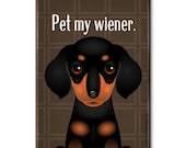 Funny Dachshund Magnet - Funny Dog Breeds for Kitchen - Refrigerator Magnet for Dog Lovers 2.5"x 3.5"