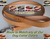 Matching 5 Foot (60 inch) Leather dog leash