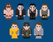 Arnold Schwarzenegger Characters - Cross Stitch PDF Pattern Download