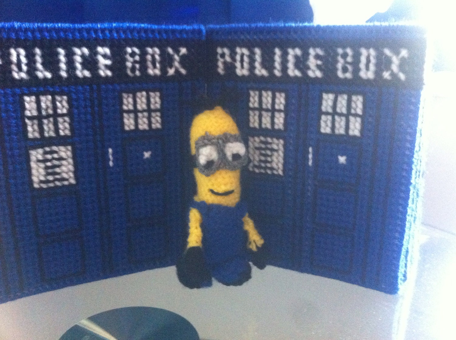 TARDIS Dr Who style police box tissue box cover