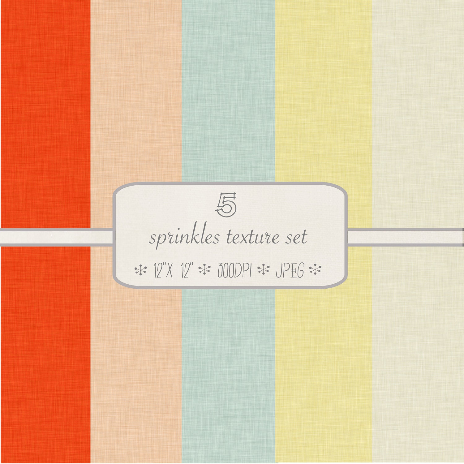 Textured Digital Paper Pack // Sprinkles // 5 pieces // jpeg files // 300 DPI // Instant Download Il_170x135