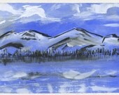 Tahoe Blue Original painting on A3 Paper