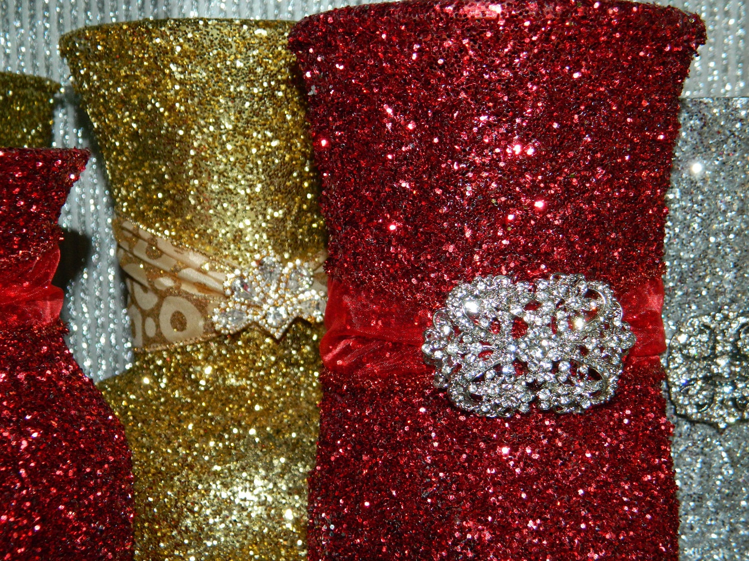 Wedding Centerpiece, Wedding Decorations, Silver, Red, New Years Eve Party, Engagement Party, Bridal Shower, Birthday, Gold, Black Tie