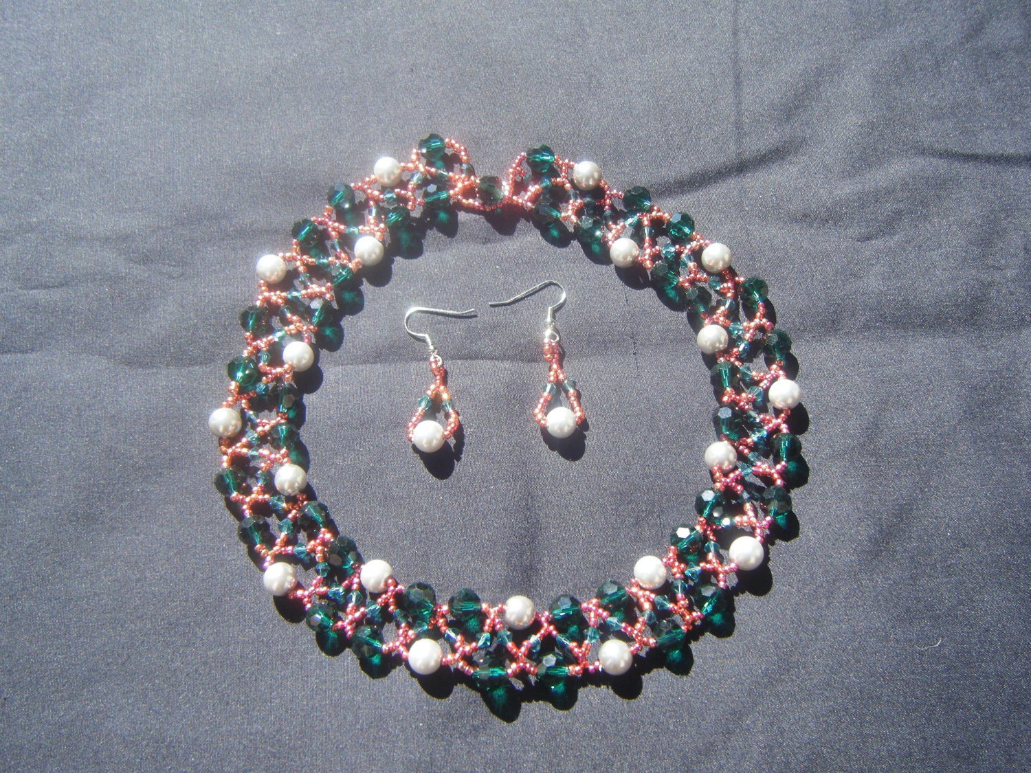 Christmas-themed Chevron Chain Necklace