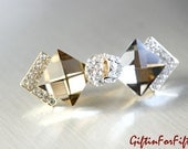 Shine - Vintage Style Jewelry Bow Hair Pin Retro Style Jewelry Nerdy Jewelry OOAK Gifts For Under Fifteen Dollars by Giftin For Fifteen