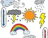 Weather Clipart Set