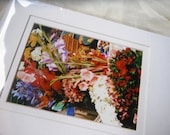 Guatemalan Flower Market - 4x6 Matted Photo Print