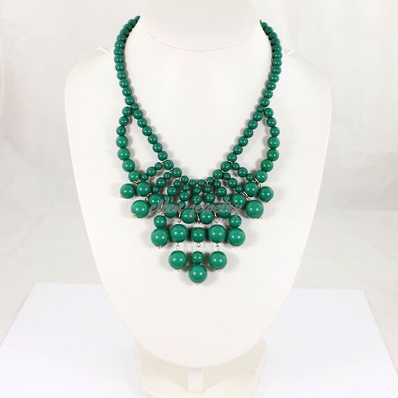 NEW handmade bubble necklace olive green Bubble Necklace,olive green Cluster Necklace,bib necklace Statement Neckalce (FN0529)
