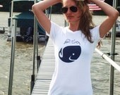 Hell yes, it's a whale. Women's t-shirt.