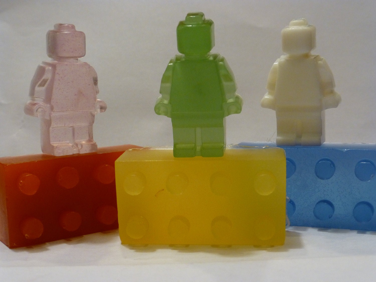 Lego Figurine Soap - Organic Lego Soap for Little Hands - Miniature Lego Man Soaps - Set of 5