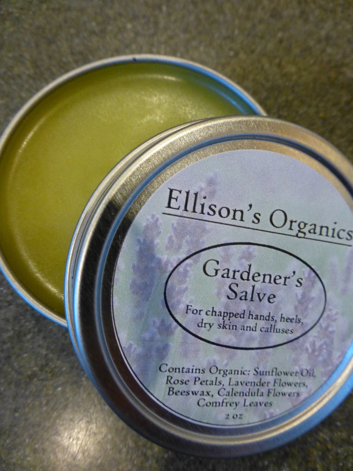 Gardener's Salve - Organic Ingredients - From the Garden, for the Gardener - For Scratches, Scrapes and Bruises