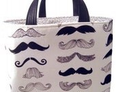 Mustache Handmade Travel Tote