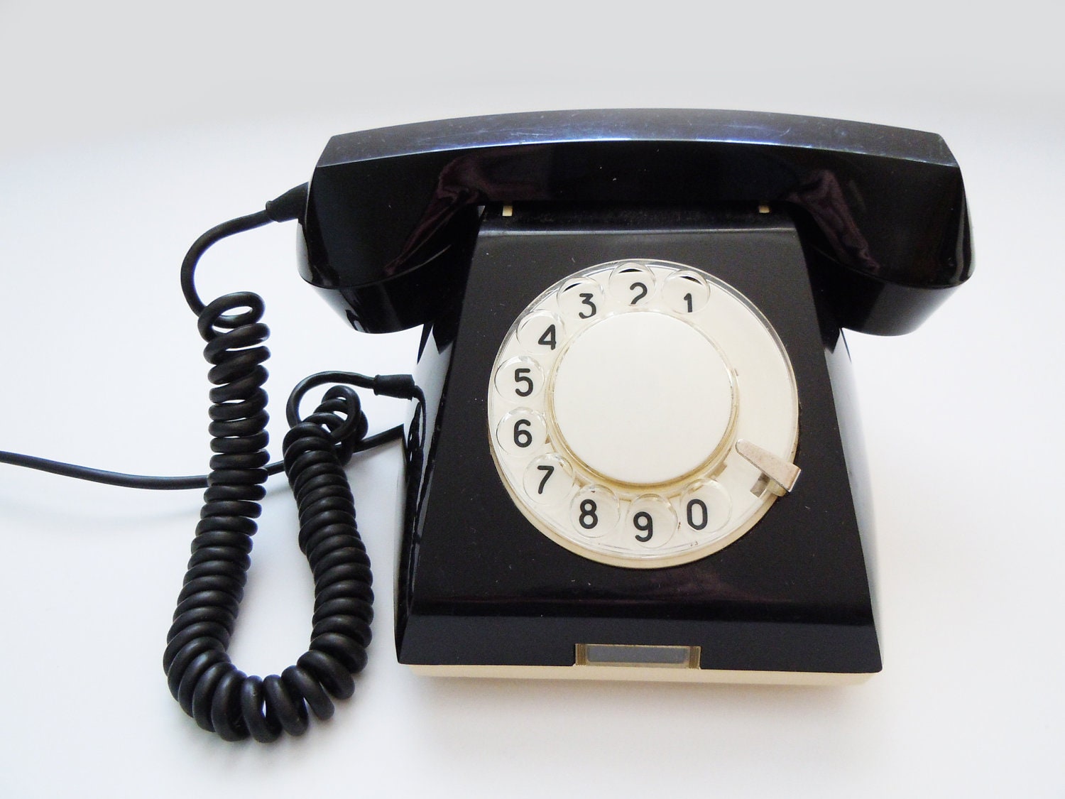 Vintage Russian dial rotary telephone.