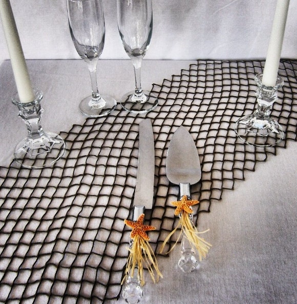 Beach Wedding Starfish Cake Serving Set Knife Cake Server Set