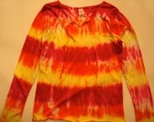 Tie Dye Top - Horizontal Stripe - Juniors Medium - Women's Small
