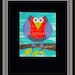 Owl art, original, 8 x 10, kids owl art, orange, gray, forest animal art, woodland art, nursery owl art, modern nursery, owl home decor