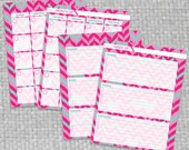 DIY Printable Weekly and Monthly Planner/Calendar - Colorful Chevron