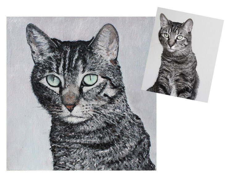 CUSTOM cat or dog portrait Etsy oil painting