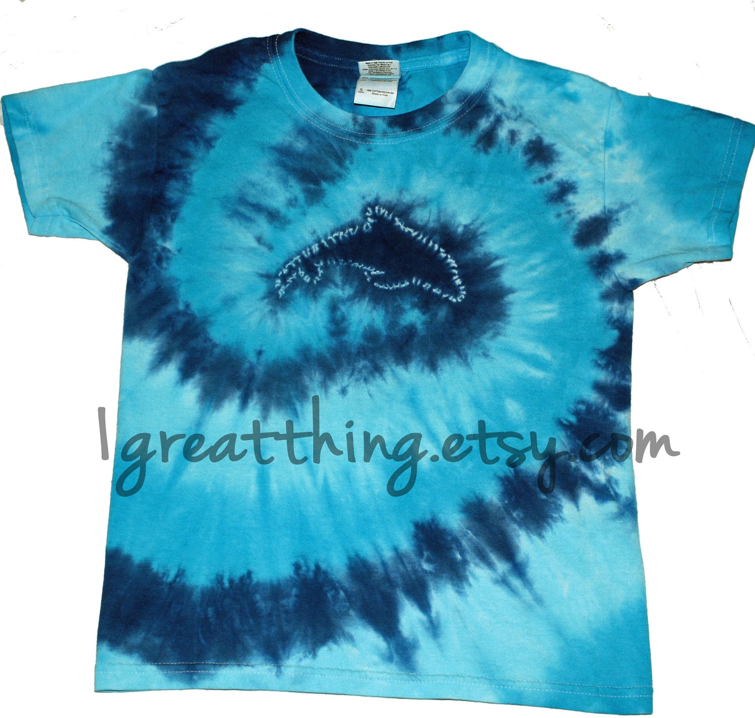 Dolphin Tie Dye T shirt (Plus Sizes) by One Great Thing