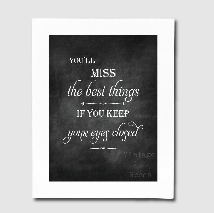 8x10 'You'll miss the best things' Digital Watercolour Art Print Il_570xn