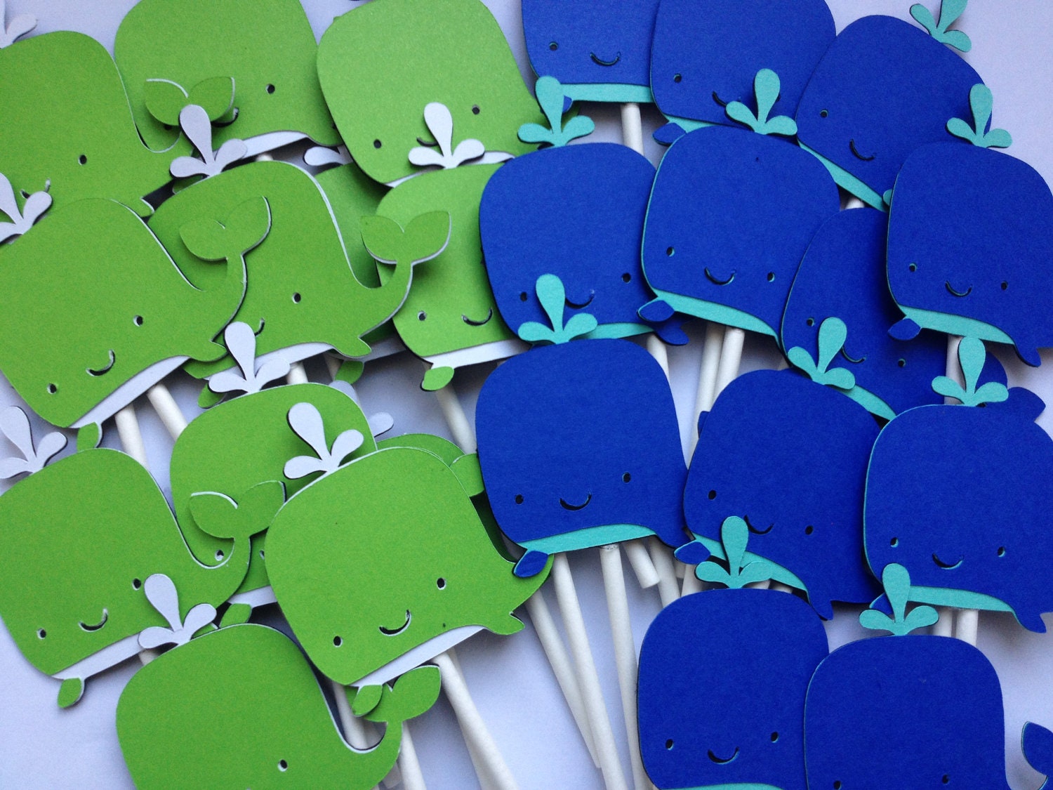 12 Whale-Nautical Cupcake Toppers, Nautical First Bithday, Boy Baby Shower, Nautical Baby,Anchors,Helm,Life Preserver, Whales, Anchors, Blue