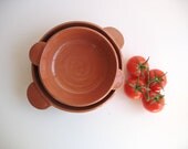 Ceramic kitchen decor set  Two casserole shape plate  Wheel thrown platter  Glazed terracota Kitchen decor - Ready to ship