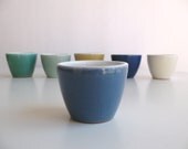 Blue ristretto ceramic cup Espresso coffee cup Wheel thrown pottery Kitchen decoration - made to order